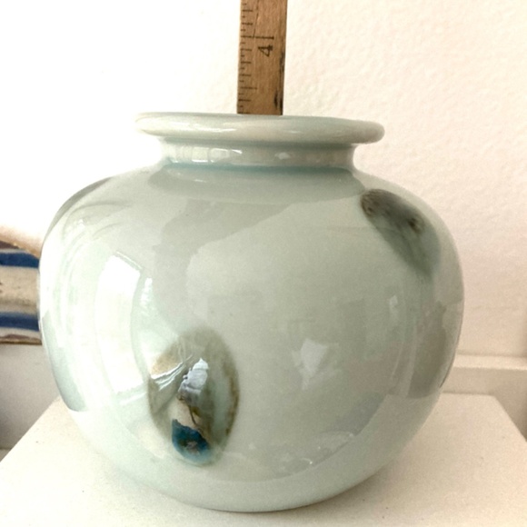 vases jars 4 small bud handmade red blue green ceramic 4" - Picture 5 of 16